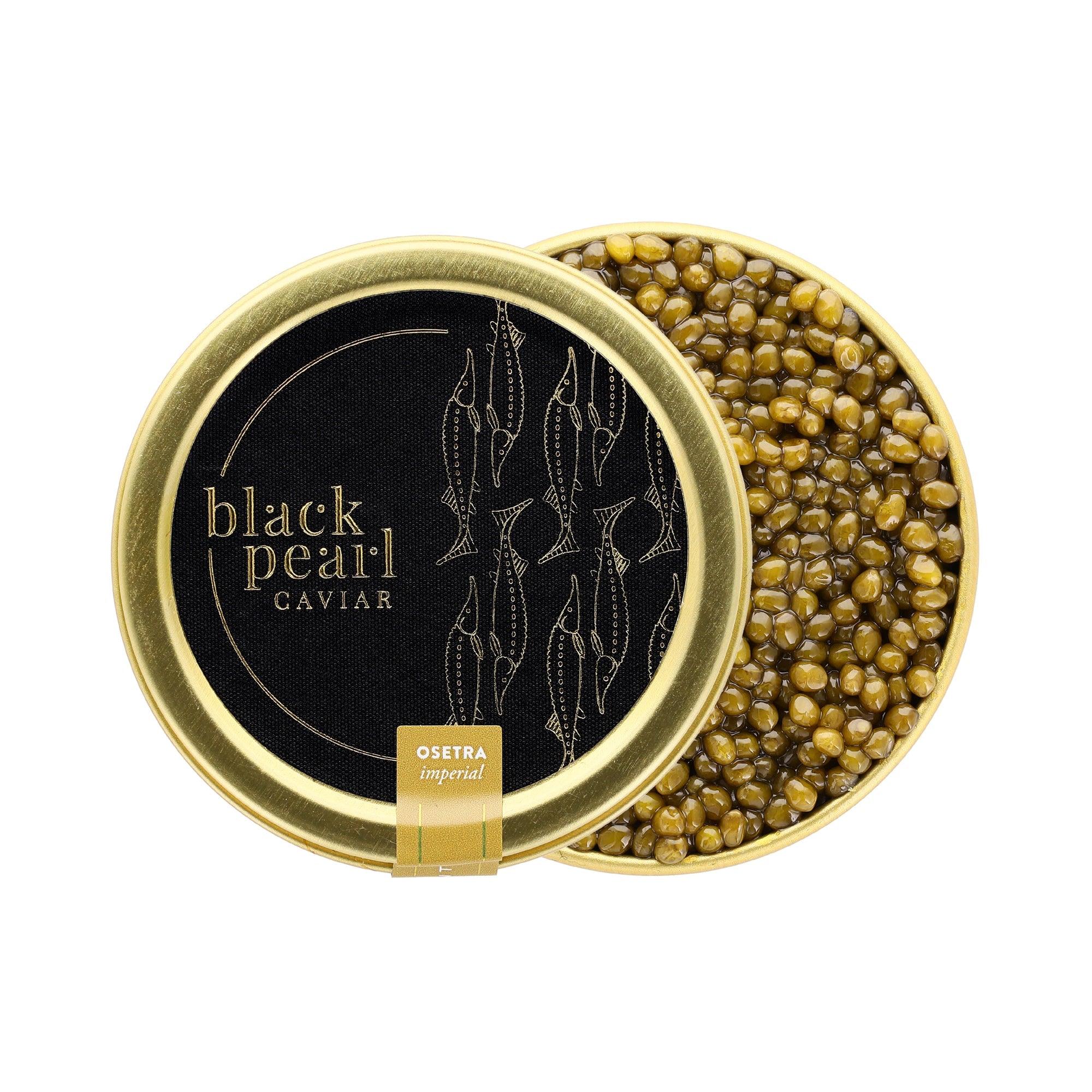 exclusive selection, large gold caviar, clean taste with bold flavors