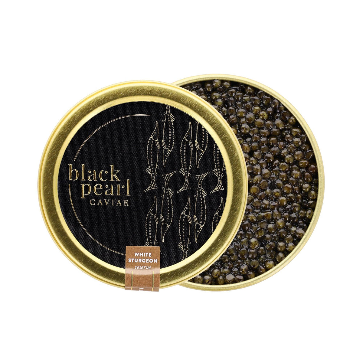 local farmed caviar from California, creamy and fishy taste, medium size roe