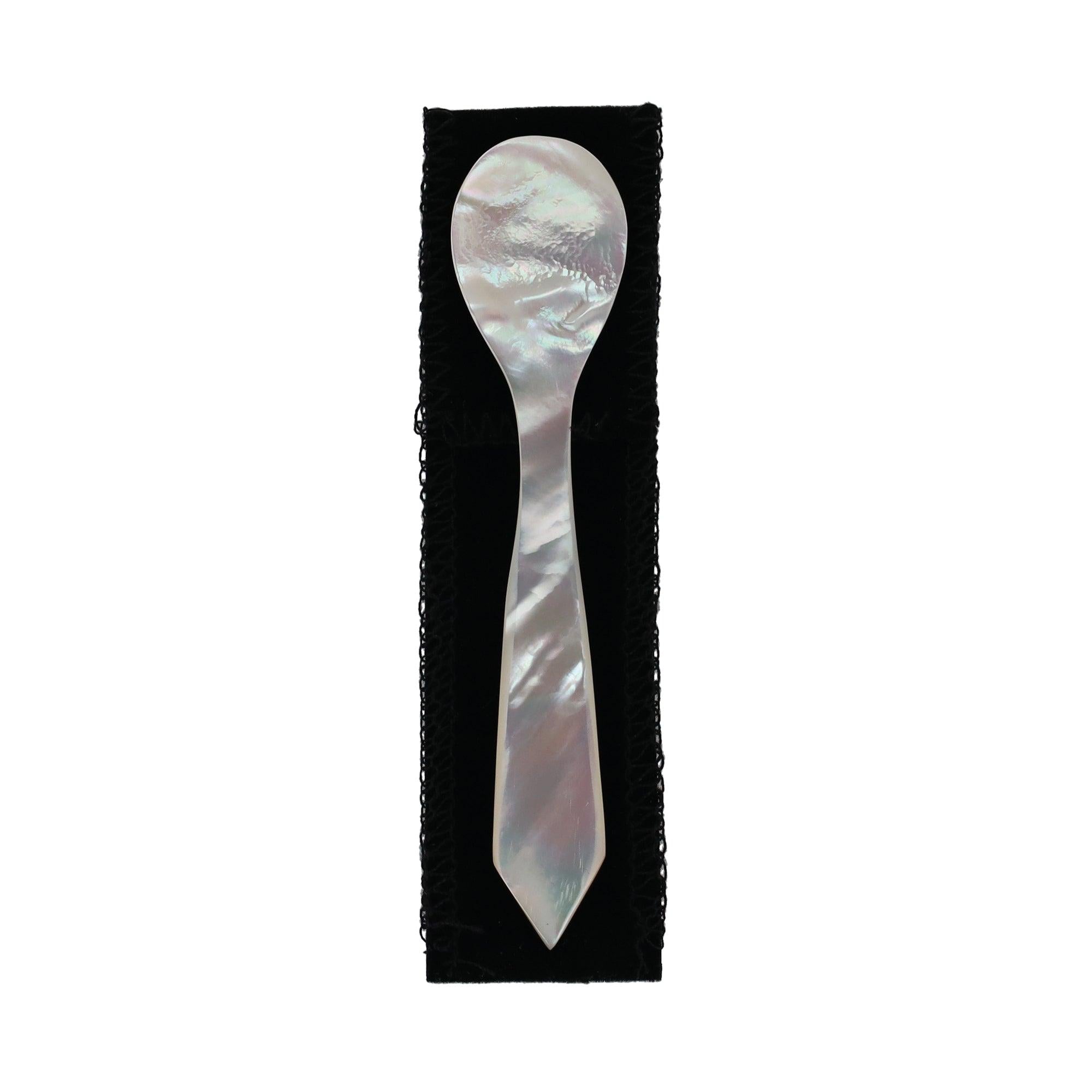 Pointed Caviar Spoon 3.5'' in Velvet Pouch - Petrovich Caviar 